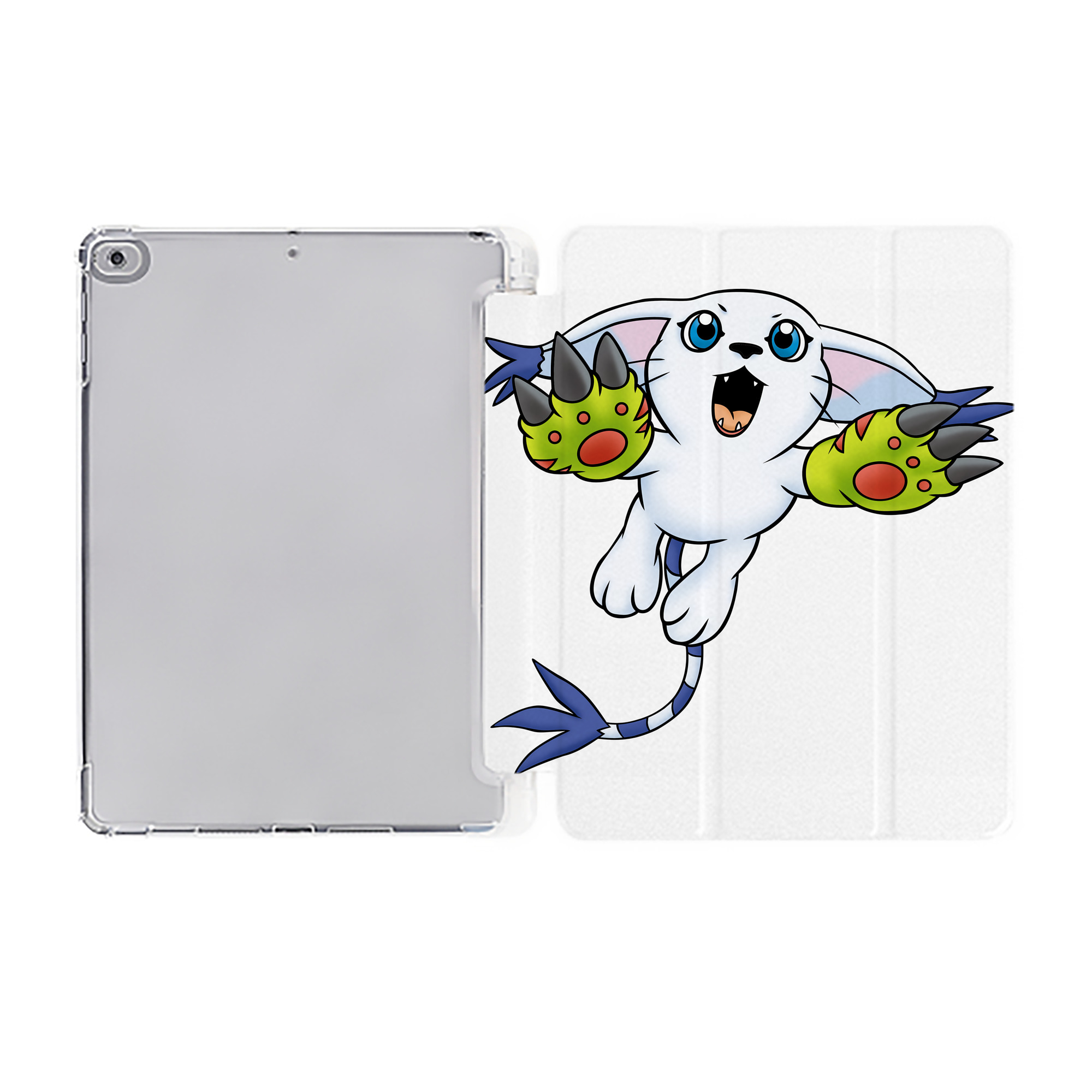 （画像用） Digimon デジタルモンスター/デジモン IPad ケース ペン収納付き 三つ折りスタンド PUレザー×シリコン 対応機種9.5/10.5/10.9インチ